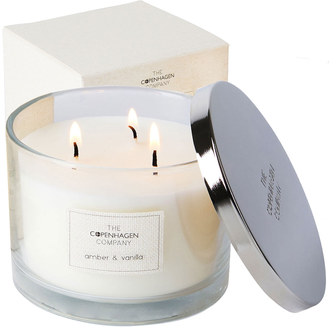 Amber & Vanilla 3 Wick Candle